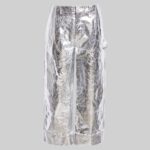 Another front view-of metallic leather pants