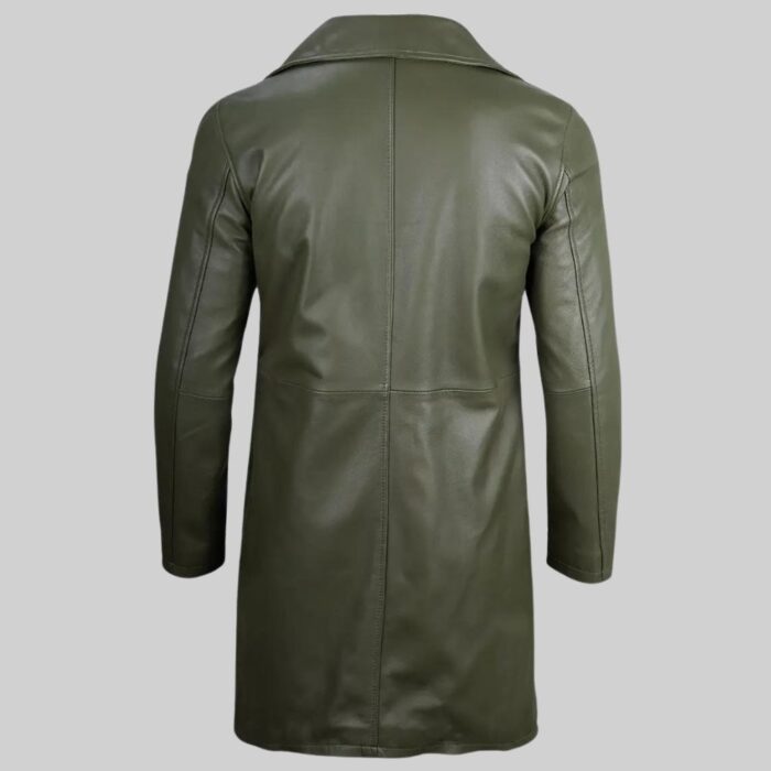 Mens emerald leather jacket-view 5