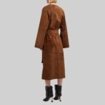 Back-view-of-women's-suede-trench-coat