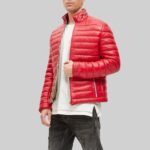 Leather-puffer-coat-for-men-side-view