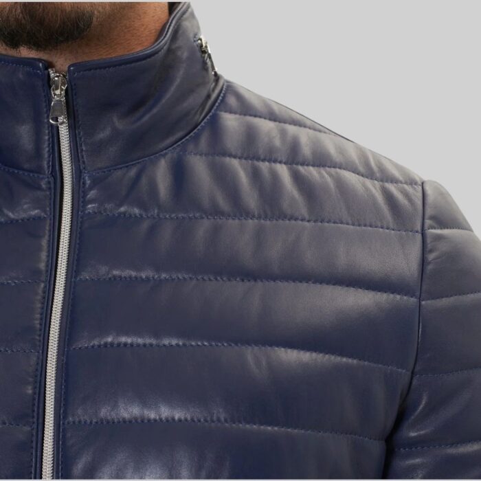 Navy-leather-quilted-coat-collar-closeup