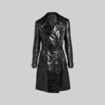 Women's-leather-trench-coat-front-view