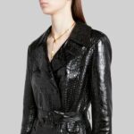 Women's-leather-trench-coat-side-closeup