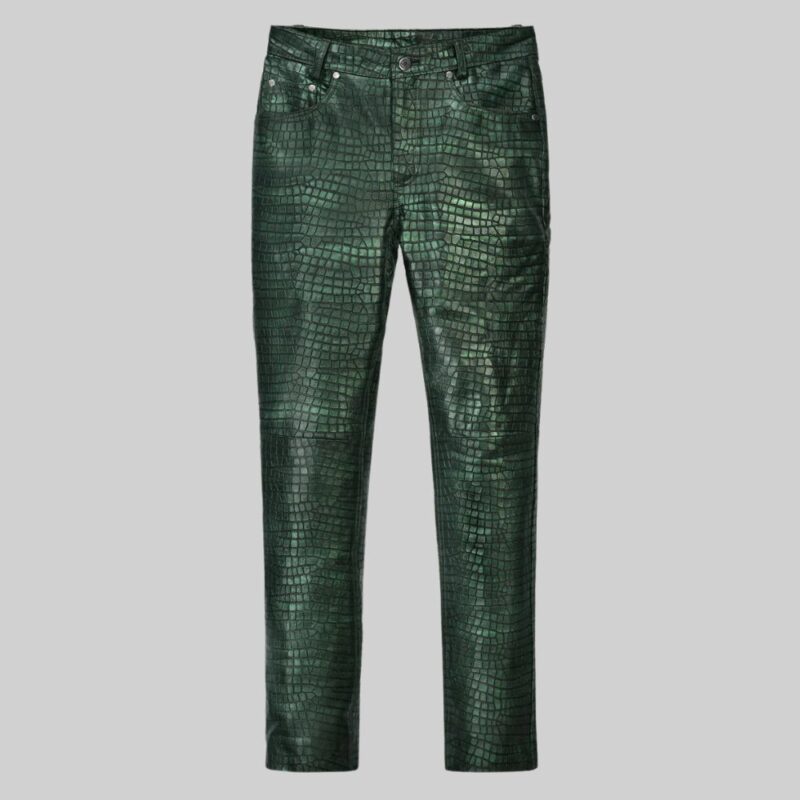 front-view-of-green-leather-pants-mens