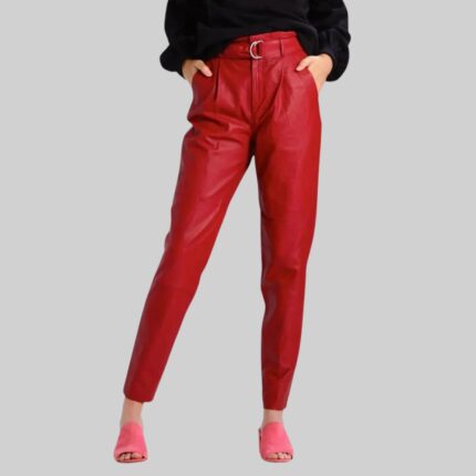 front-view-red-leather-pants-for-women