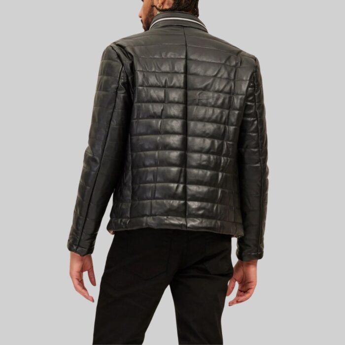 mens-black-leather-puffer-jacket-back-view