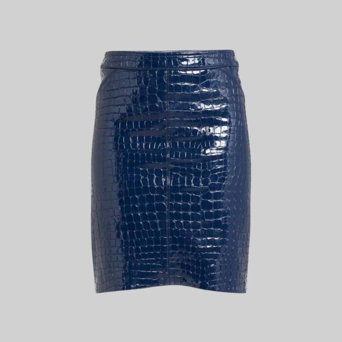 blue-leather-skirt-for-women-front-view-no-model