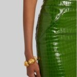 closeup-green-leather-skirt-front-side