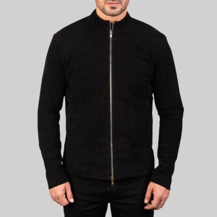 Another-front-view-of-black-suede-jacket-for-men