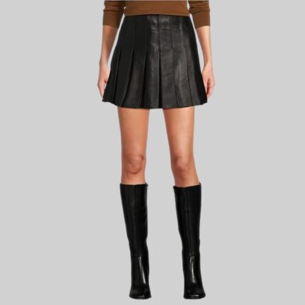 leather-pleated-mini-skirt-front-view